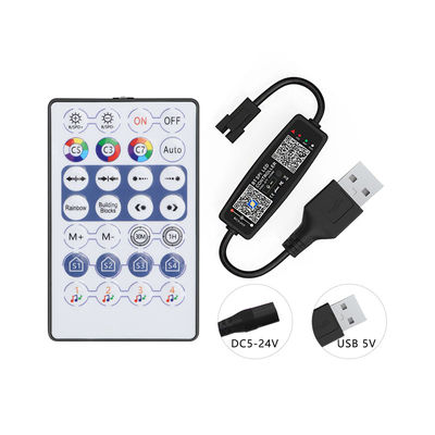 Μίνι ελεγκτής λουρίδων των οδηγήσεων USB 5V, ελαφρύς ελεγκτής Bluetooth των οδηγήσεων εικονοκυττάρου με το RF μακρινό