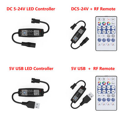 Μίνι ελεγκτής λουρίδων των οδηγήσεων USB 5V, ελαφρύς ελεγκτής Bluetooth των οδηγήσεων εικονοκυττάρου με το RF μακρινό