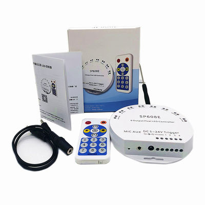 SP608E Bluetooth των οδηγήσεων λουρίδων έξυπνο ανεξάρτητο σήμα χρώματος 8CH ελεγκτών πλήρες