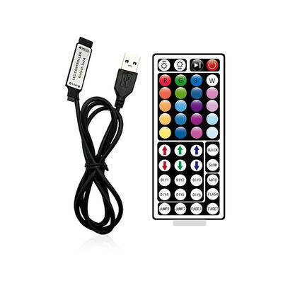 USB 5V τροφοδότησε το βασικό IR μακρινό ελεγκτή 44 για το RGB φως λουρίδων των οδηγήσεων