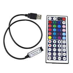USB 5V τροφοδότησε το βασικό IR μακρινό ελεγκτή 44 για το RGB φως λουρίδων των οδηγήσεων