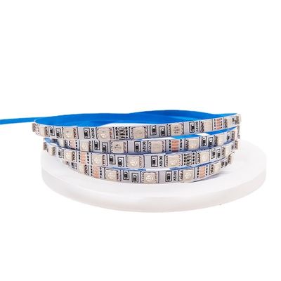 SMD 5050 ελαφριά στενή έκδοση 6mm λουρίδων των οδηγήσεων RGB αλλαγή χρώματος 12V
