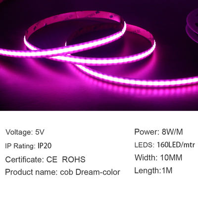 IP20 φως εύκαμπτο μαλακό 160LEDs/M λουρίδων ΣΠΑΔΊΚΩΝ των πολύχρωμων οδηγήσεων για την εγχώρια διακόσμηση