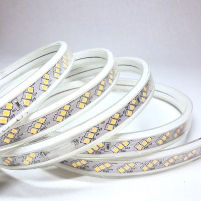 Των εξαιρετικά λουρίδα 220v φωτεινών 180leds/M ενιαίων οδηγήσεων χρώματος αδιάβροχη για την οικοδόμηση της περιγραφής