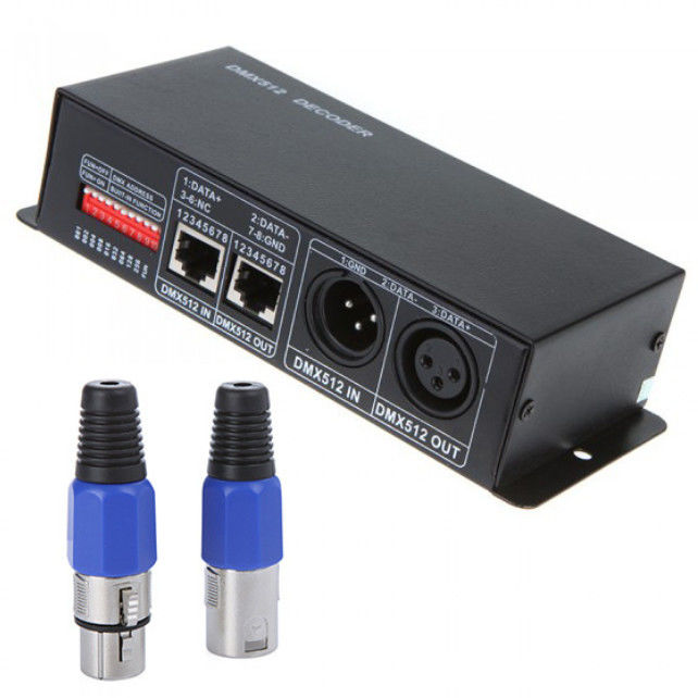 DMX512 αποκωδικοποιητής 3 RGB 4 κανάλι καναλιών RGBW Dmx ταινιών των οδηγήσεων με το CE επικυρωμένο