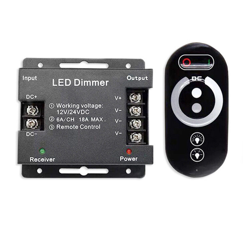 Πιό αμυδρή DC12V των ασύρματων οδηγήσεων RF αφή ελεγκτών μακρινή για τη λουρίδα 3528 ενιαίων οδηγήσεων χρώματος