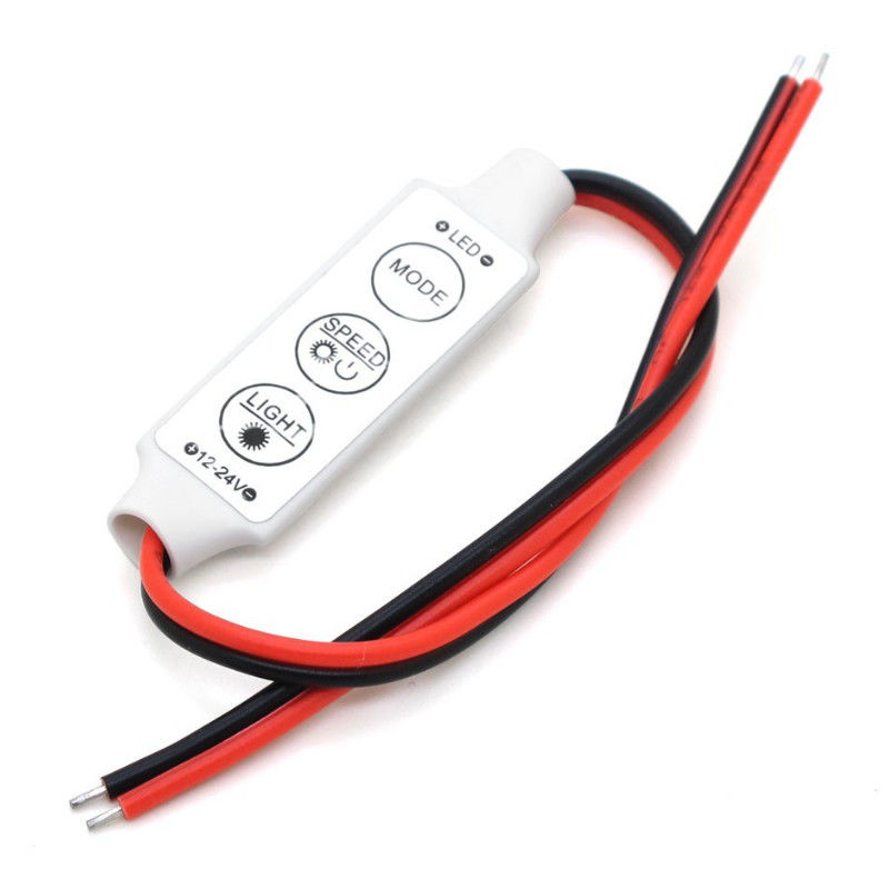 3 μίνι ελεγκτής 5V 12V 24V των βασικών οδηγήσεων για το φως λουρίδων 5050 3528 ενιαίων οδηγήσεων χρώματος