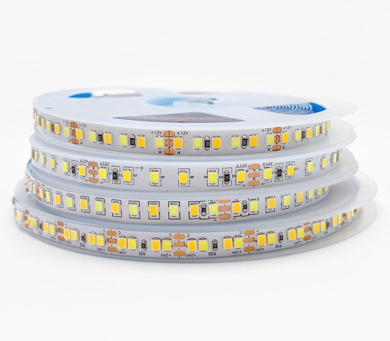 Λουρίδα 180LEDs/M των διπλών χρώματος ΚΔ διευθετήσιμων χρώματος οδηγήσεων θερμοκρασίας για το διακοσμητικό φωτισμό