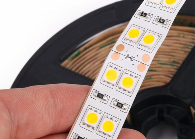 12V DC IP67 μονοχρωματική LED ταινία 5050 διπλή σειρά 120LED