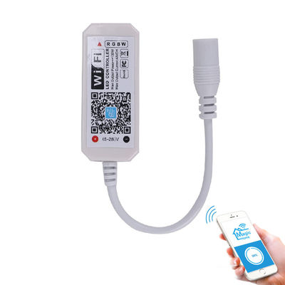 Ελεγκτής λουρίδων RGBW των μίνι RGB οδηγήσεων Wifi για APP φωνής μουσικής τον κινητό συγχρονισμό